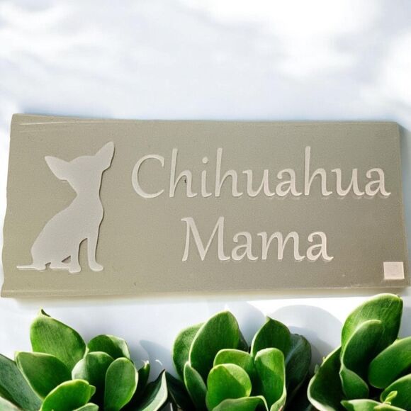 Chihuahua Mama White Car Sticker - Perfect for Laptops & Vehicles! - Picture 1 of 4